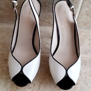Nine West Black and White Pumps